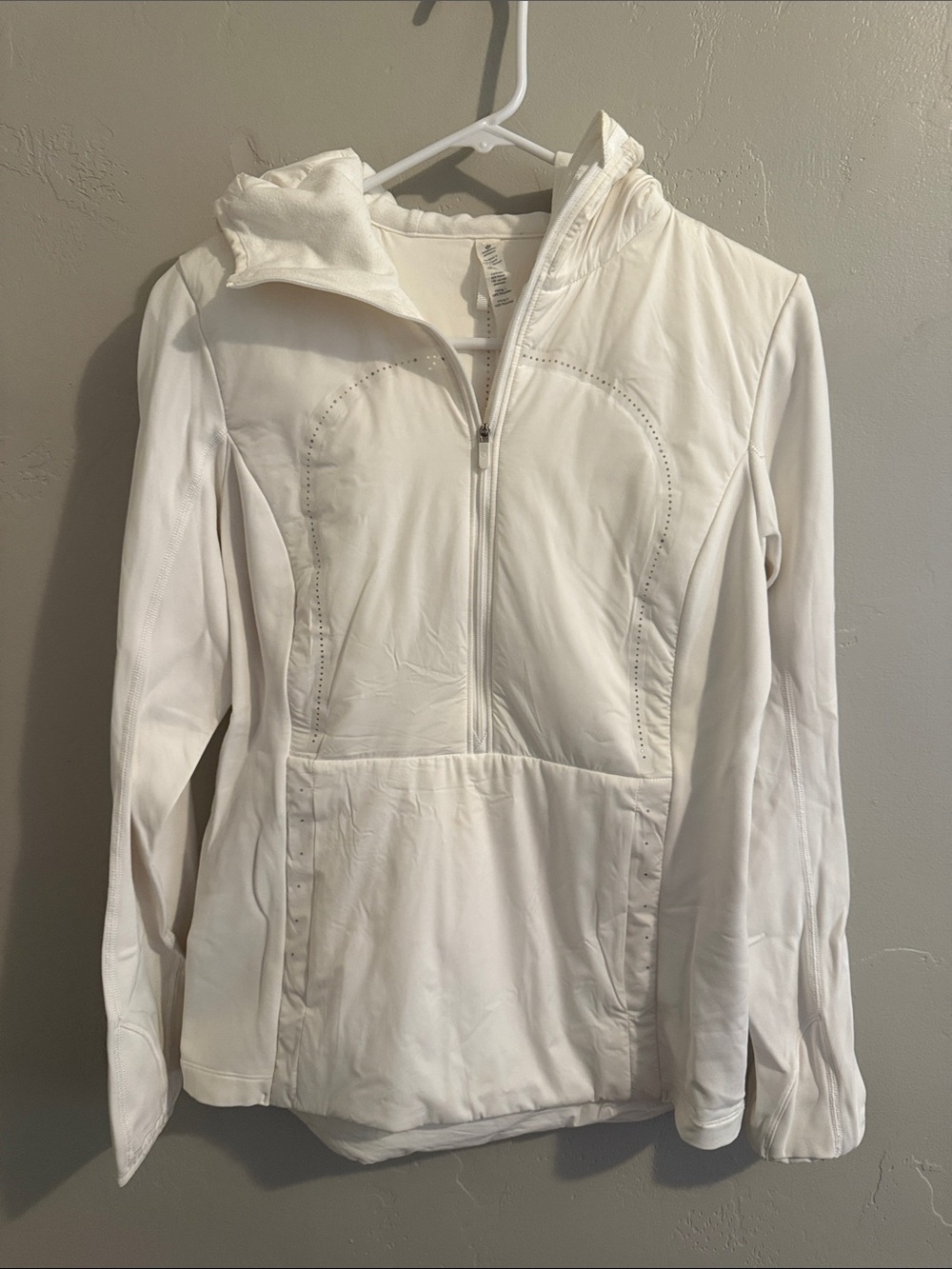 lululemon athletica White Lightweight Hooded Half-Zip Utility Jacket